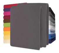 CelinaTex Lucina Drap-Housse Coton 2er-Set 140x200-160x200 cm Anthracite