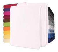 CelinaTex Lucina Drap-Housse revêtement surmatelas lit sommier tapissier Coton 2er-Set 140x200-160x200 cm Blanc Neige
