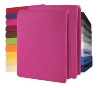 CelinaTex Lucina Drap-Housse revêtement surmatelas lit sommier tapissier Coton 2er-Set 90x200-100x200 cm Rose
