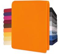CelinaTex Lucina Drap-Housse surmatelas Housse lit sommier tapissier Coton 140x200-160x200 cm Orange