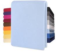 CelinaTex Lucina Drap-Housse surmatelas Housse lit sommier tapissier Coton 180x200-200x200 cm Bleu d'eau