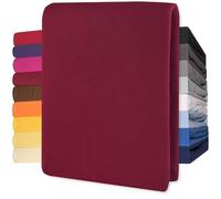 CelinaTex Lucina Drap-Housse surmatelas Housse lit sommier tapissier Coton 180x200-200x200 cm Bordeaux