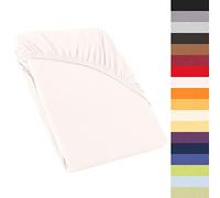 CelinaTex Perla Drap-Housse surmatelas Housse lit sommier tapissier Coton 120x200-130x200 cm Blanc Neige
