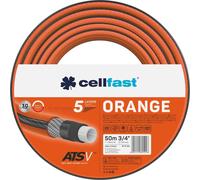 Cellfast ATSV™ tuyau d'arrosage, 5 couches, tricot résistant aux UV, 24 bar, pression d'éclatement (3/4", 50 m), couleur orange