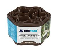 Cellfast Bordure de jardin flexible ondulée 10 cm x 9 m Marron