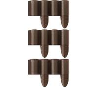 Cellfast Bordure de Jardin 5901828858512 Palissade, Marron, 10 pièces, 2,4 x 0.24 m (Lot de 3)