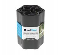 Cellfast Bordure de pelouse - Bordure de jardin - Imperméable et flexible - Ondulé - 20 cm x 9 m Noir