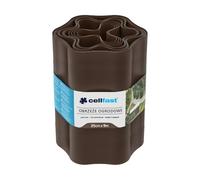 Bordure de jardin ondulée Cellfast - Marron - 25cm x 9m - Plastique flexible et imperméable