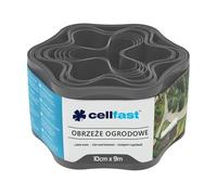 Cellfast Bordure de pelouse ondulée - en Plastique Graphite - 10 cm x 9 m