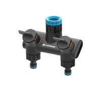 Cellfast Distributeur Double Raccord Tuyau D'arrosage en Fibre De Verre Régulation Continue Robinet G1/2" G3/4" G1 Ergo