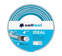 Cellfast IDEAL Tuyau D'arrosage, Durable, Flexible, 4 Couches, Durable Tresse Croix, Résistant aux UV et aux algues, Technologie REACH, 27 Bar, -20/+60°С Temp. 1/2", 50m