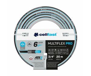 Cellfast MULTIFLEX ATSV Tuyau d'arrosage 6 couches Double tissu croisé et tricoté ATS2™ Résistant aux rayons UV et à la formation d'algues 35 bars