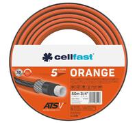 Cellfast ATSV™ tuyau d'arrosage, 5 couches, tricot résistant aux UV, 24 bar, pression d'éclatement (3/4", 50 m), couleur orange