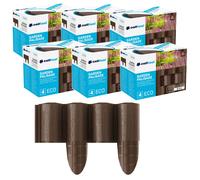 Cellfast Palissade de jardin Eco 14,4 m marron - 6 paquets (60 éléments)