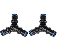 Cellfast Raccord en T Ergo™ pour Le raccordement de Trois extrémités de tuyaux d'arrosage, UNI FIT, 1/2",3/4",5/8", 53-205 (Lot de 2)