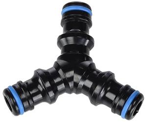 Cellfast Raccord en T ERGO™ pour le raccordement de trois extrémités de tuyaux d'arrosage, UNI FIT, 1/2",3/4",5/8", 53-205