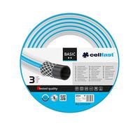Cellfast Tuyau d'arrosage BASIC, flexible, 3 couches, renforcé avec un fil de qualité supérieure, résistant aux UV, 1", 20m, 10-432 gris/bleu