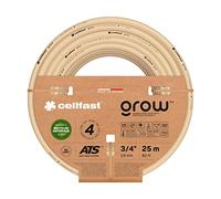 Cellfast Tuyau d'arrosage GROW, Durable, Flexible, 4 couches, Durable Tricot ATS, Résistant aux UV et aux algues, Sans métaux lourds, 27 Bar, -20/+60°С Temp 3/4", 25m