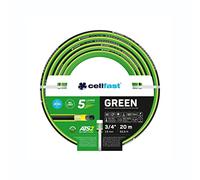 Cellfast Tuyau d'arrosage vert ATS2, robuste, flexible, 5 couches, tricot croisé, résistant aux UV et aux algues, sans métaux lourds, 30 bar, -20/+60°С Temp 3/4", 20 m