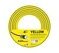 Cellfast Tuyau D'arrosage YELLOW, Léger, Durable, 4 Couches, Durable Tresse Croix, Résistant aux UV et aux algues, résistance à la torsion, Technologie REACH, 20 Bar, -10/+50°С Temp 5/8", 30m