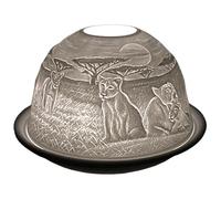 Cello Photophore en porcelaine - Design du Roi Lion 3D avec projection d'images pour bougies chauffe-plat parfumées non parfumées et bougeoir LED pour homme et femme, décoration animale pour la maison