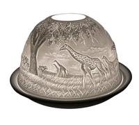 Cello Photophore en porcelaine girafe, projetant une image d'amour 3D. Ornement girafe en porcelaine - À utiliser avec chauffe-plat ou LED - Cadeau
