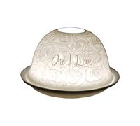 Cello Photophore en porcelaine Lithophane,Motif One I Love,Tasses parfumées en violoncelle et bases lumineuses LED,Superbe image lumineuse