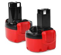 CELLONIC 2x Batterie pour Outil Compatible avec Bosch PSR 960, ANGLE EXACT 15, ANGLE EXACT 6, 2607335461 - (3000mAh, 9.6V)