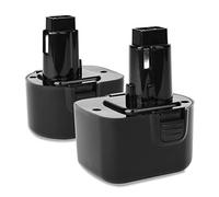 CELLONIC 2x Batterie pour Outil Compatible avec Dewalt DC740 / DC740F2 / DC740K2 / DC740KA / DC740KN, DC925, DW907, DE9071 - (3000mAh, 12V)