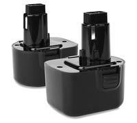 CELLONIC 2x Batterie pour Outil Compatible avec Dewalt DC740 / DC740F2 / DC740K2 / DC740KA / DC740KN, DC925, DW907, DE9071 - (3000mAh, 12V)