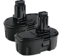 CELLONIC 2x Batterie pour Outil Compatible avec Dewalt DC618 / DC618KB / DC618KN, DC390 / DC390KB / DC390KL / DC390N, DC390, DE9098 - (3000mAh, 18V)