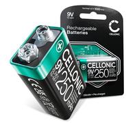 CELLONIC 9V / E Block NiMH Pile Batterie pour télécommandes, Jouets - 1x | Rechargeable (250mAh, 9V) pour électronique