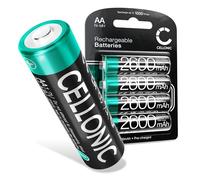 Cellonic Piles Rechargeables AA - 2600mAh - préchargées, durables, Longue durée de Vie - 4X Accus Rechargeable AA (Mignon / HR6 / AA) Batteries