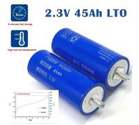 Cellules de batterie au titanate de lithium LTO - 66160 2,3 V 45 Ah - Lot de 6 pièces - Pour packs de batteries 12 V, 24 V et 48 V - Stockage solaire, automobile, audio, bricolage