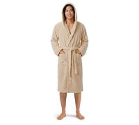 Celodoro Peignoir à capuche femme et homme - Beige L
