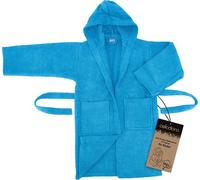 Celodoro Peignoir de bain enfant avec capuche Coton - Bleu 158-164
