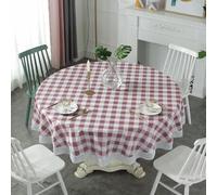 CEMELI Nappe Ronde en PVC de 137 à 220 cm imperméable et résistante à l'huile pour Table à Manger extérieur pour Cuisine et Table à Manger décoration de pièce extérieure idéale pour Les fêtes