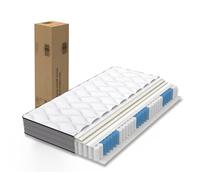 Cenbunsh Matelas à Ressorts ensachés de Luxe 140 x 200 cm H3, Matelas à Ressorts ensachés 7 Zones de 20 cm d'épaisseur, Plus de 1000 Ressorts, avec Housse en Mousse à mémoire de Forme et Lyocell