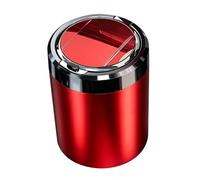 Cendrier à LED avec doublure en métal amovible, design rond compact pour console de voiture, table et salon Cendrier de voiture avec couvercle de table LED doublure amovible rond compact de