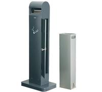 Cendrier à Poser Totem Noir - Noir - 12,5 Litres - Jusqu'à 3750 Mégots - 400x260x1040(h)mm