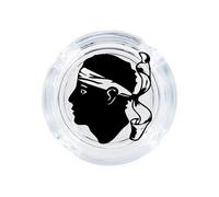 Cendrier corse tête de maure en verre 9,5 cm