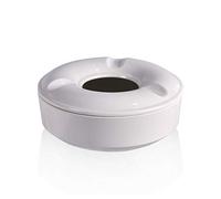 Cendrier coupe-vent en pure mélamine Ø 12 x 4,5 cm Blanc Fabriqué en Italie