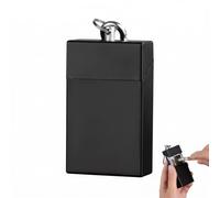Cendrier de Poche Portable Noir, Mini Cendrier de Voyage Anti-Odeur avec Couvercle Hermétique, Petit Cendrier Compact pour Extérieur, Camping, Voiture et Déplacements, 1 Pièce