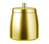 Cendrier de table coupe-vent en acier inoxydable avec couvercle, base antidérapante pour extérieur et intérieur, bureau, bar, café, hôtel, décoration de fête, argenté (D)