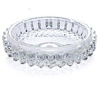 Cendrier de table en verre lourd pour cigares et cigarettes en cristal, cendrier rond, cendrier en verre