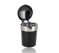 Cendrier de voiture pour porte-gobelet - Avec couvercle et éclairage LED - Cendrier universel sans fumée pour voiture, extérieur et camion - Ø7,7 cm - Lumière bleue