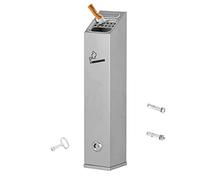 Cendrier d'extérieur en acier inoxydable - Réceptacle mural extérieur pour cigarettes et cendres en acier inoxydable - Durable, usage commercial pour des espaces publics propres, (T, (Cendri
