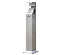 Cendrier d'extérieur Lar en Acier Inoxydable - Corbeille à Cigarettes Gratuite, idéale pour Les centres commerciaux, Les hôtels, Les Parcs, Les aéroports et Autres lieux commerciaux - Corbei