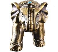 Cendrier Éléphant Vintage en Alliage, Coupe-vent, Décoratif de Bureau | Or, Fond Stable et Accès Facile, Pièce Antique pour Bibliothèque ou Table Domestique