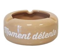 Cendrier en céramique beige